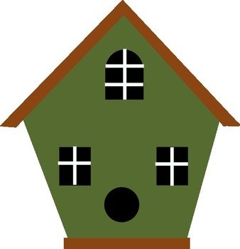 Green Bird House At Clkercom Vector Online