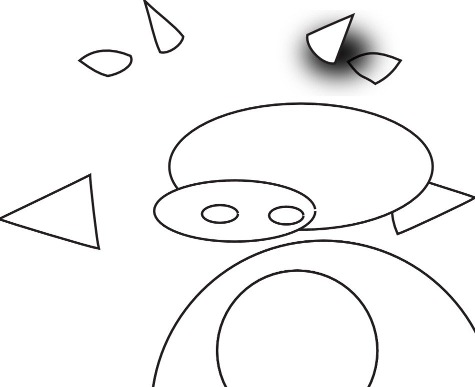 abstract cow as a graphic image