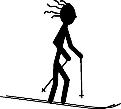 Skier Silhouette At Clkercom Vector Online