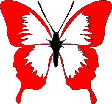 Red Butterfly At Clkercom Vector Online Royalty