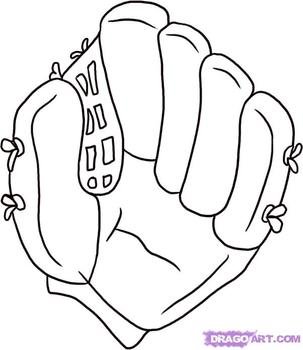 How To Draw A Baseball Glove Step By Sports Pop Culture Free