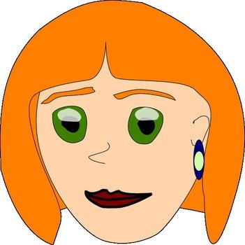 Woman Orange Hair At Clkercom Vector Online