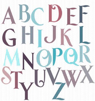 Alphabet Digital Deco Caps Individual Png