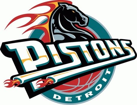 Detroit Pistons Primary Logo 1997 A Flaming Horsehead With Script