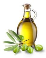olive olia in a glass bottle