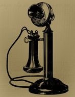 Antique Telephone Vintage drawing