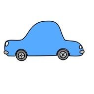 Small Blue Pantone Car