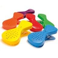multi-colored plastic clips