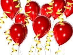 clipart of Magic red balloons