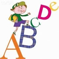 Boy Holding A Book And Climbing Up Alphabet Stairs 42 36028298