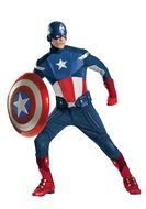 person in Captain America superherou Costume