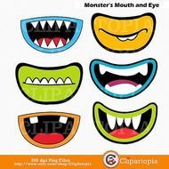 Monsters Mouth And Eyes Digital Little Byopia