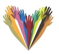colorful silhouettes of hands