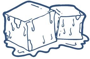 melting ice cubes