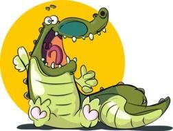 Crocodile as a cartoon character