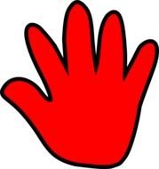 Handprint Red drawing