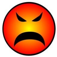 Clip art of angry face