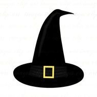 Witch Hat One Plain And With Buckle For Halloween