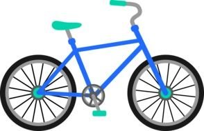 Clipart of Blue And Green Bicycle