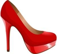 red high-heeled shoes