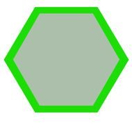 green geometric figure as a picture for clipart