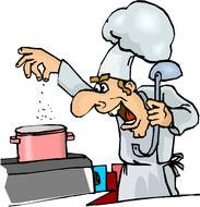 Cartoon cooking man clipart