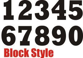 black numbers for clipart