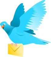 Pigeon Delivering A Message At Clkercom Vector