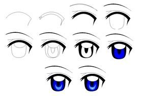 Drawing of the blue eyes clipart