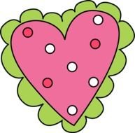 And Green Valentines Day Heart Pink With White Polka