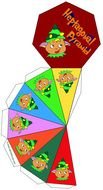 Colorful cartoon pyramid clipart