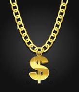 golden dollar as a precious ornament