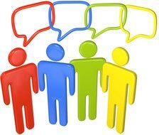 clipart of the colorful Group Of Employees