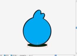 Blue Angry Bird drawing