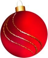 Clip art of red Christmas Ornament