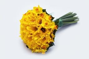 a bouquet of yellow flowers for the bride