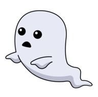 ghost on a white background