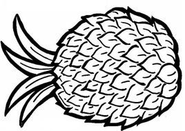 Pineapple Coloring Page drawing