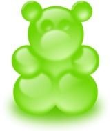 clipart of the green Gummy Bear