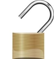 Open Padlock drawing