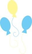 blue and yellow baloons