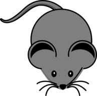 Cartoon Mouse Running Vector Clip