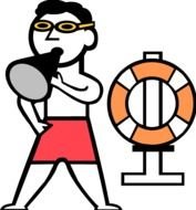 Clipart of swim instructor
