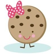 cartoon cookies with bow