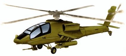 mock up military helicopter on a white background