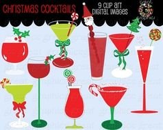 Ä°llustration of Christmas Cocktail