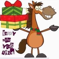 Funny Happy New Year For You With The Symbol clipart