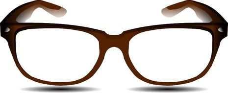 brown glasses as a graphic image