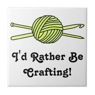 Yellow Ball Of Yarn Knit &amp; Crochet Tile