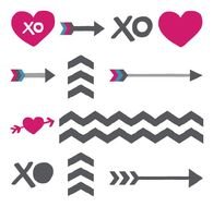 Hearts and arrows clipart